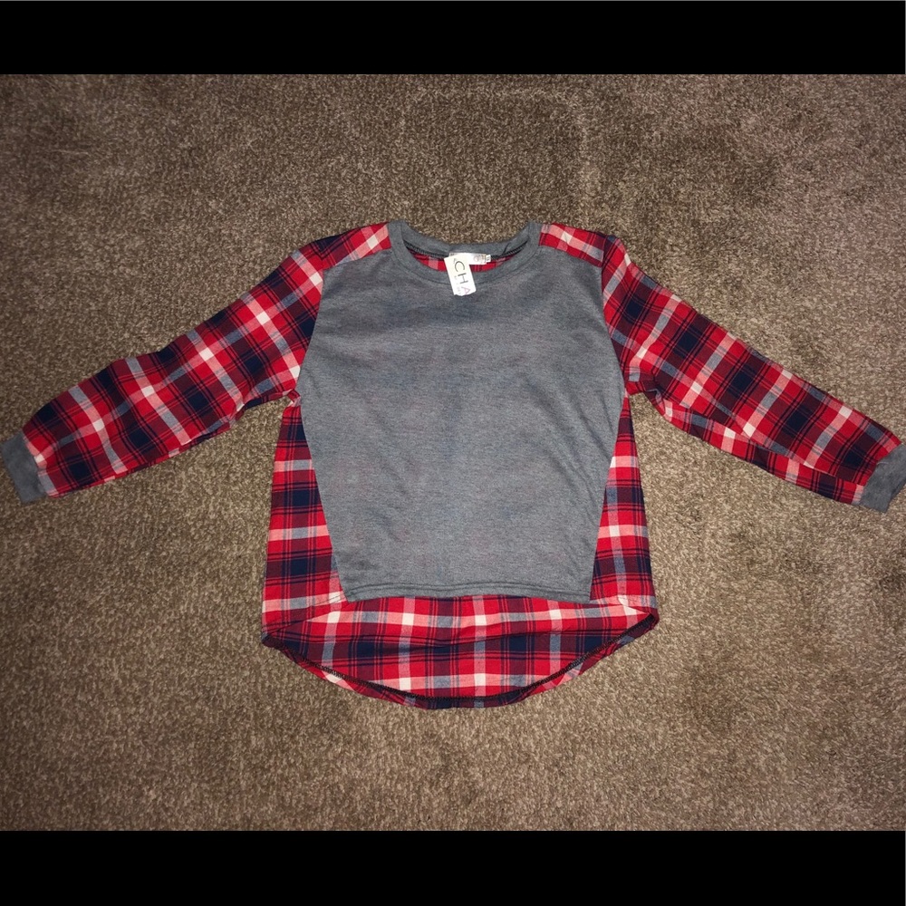High low long sleeve top